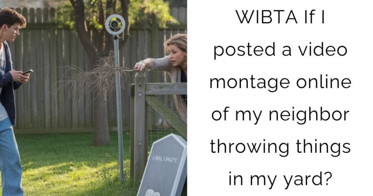WIBTA If I posted a video montage online of my neighbor throwing things in my yard?