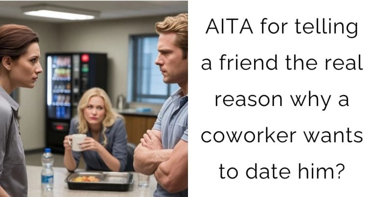 AITA for telling a friend the real reason why a coworker wants to date him?
