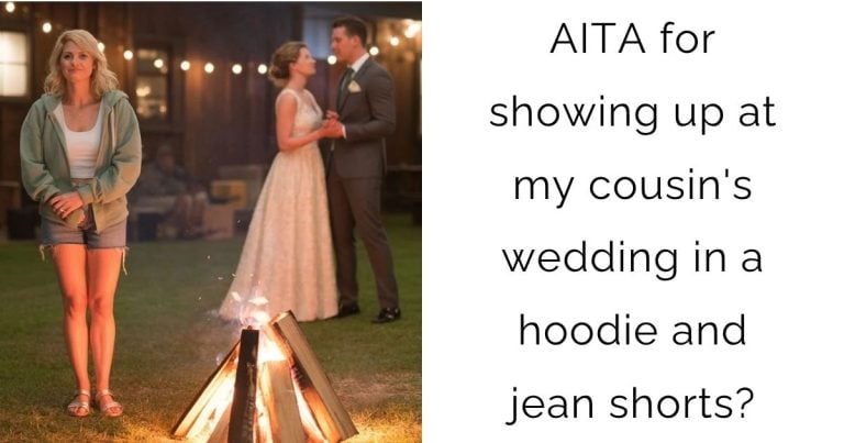 AITA for showing up at my cousin’s wedding in a hoodie and jean shorts?