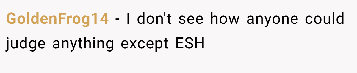 GoldenFrog14 − I don't see how anyone could judge anything except ESH