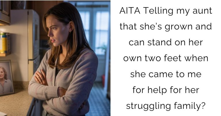 AITA Telling my aunt that she’s grown and can stand on her own two feet when she came to me for help for her struggling family?