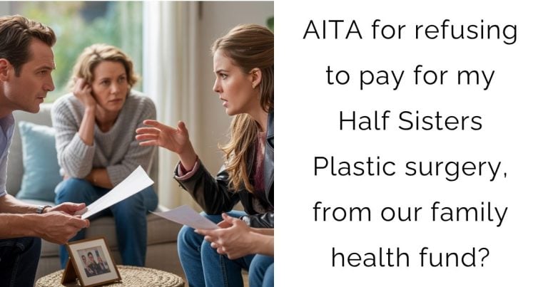 AITA for refusing to pay for my Half Sisters Plastic surgery, from our family health fund?