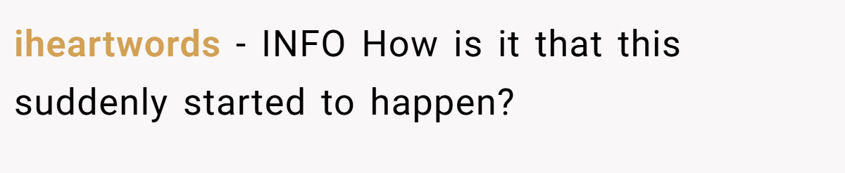 iheartwords − INFO How is it that this suddenly started to happen?