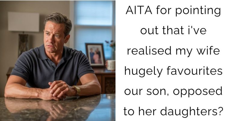 AITA for pointing out that i’ve realised my wife hugely favourites our son, opposed to her daughters?