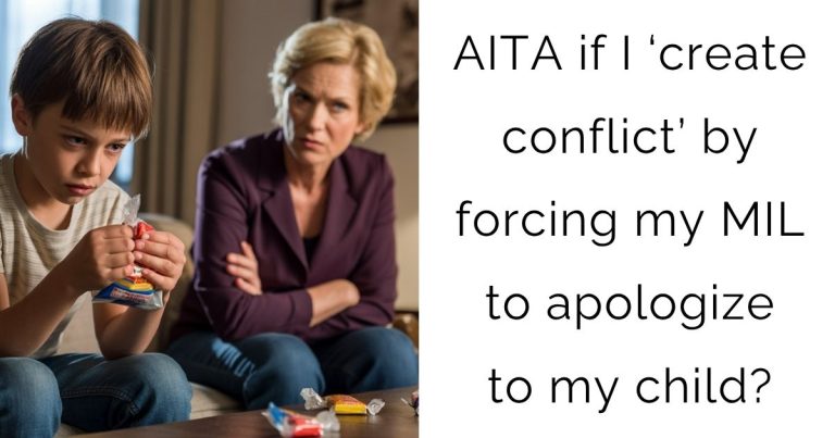 AITA if I ‘create conflict’ by forcing my MIL to apologize to my child?