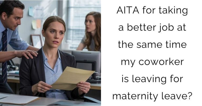 AITA for taking a better job at the same time my coworker is leaving for maternity leave?