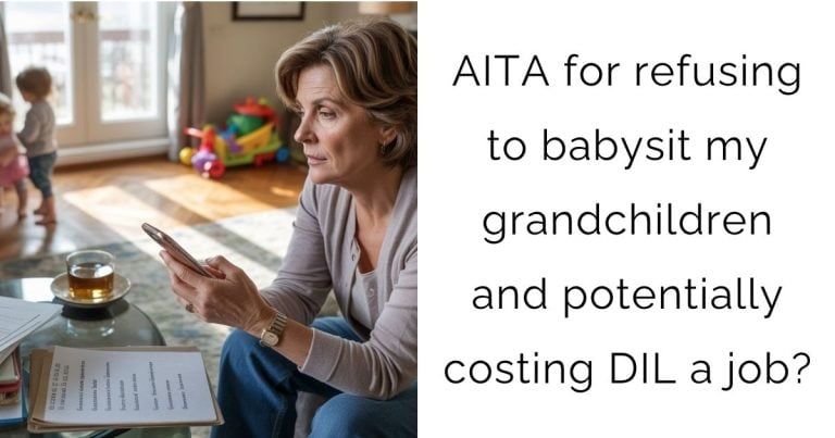 AITA for refusing to babysit my grandchildren and potentially costing DIL a job?
