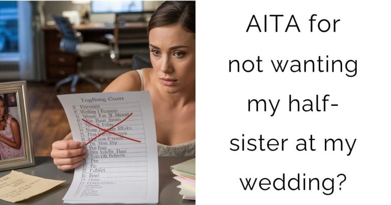 AITA for not wanting my half-sister at my wedding?