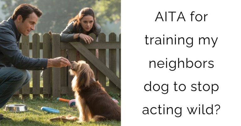 AITA for training my neighbors dog to stop acting wild?