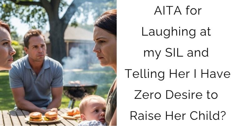 AITA for Laughing at my SIL and Telling Her I Have Zero Desire to Raise Her Child?
