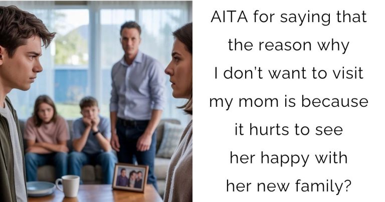 AITA for saying that the reason why I don’t want to visit my mom is because it hurts to see her happy with her new family?