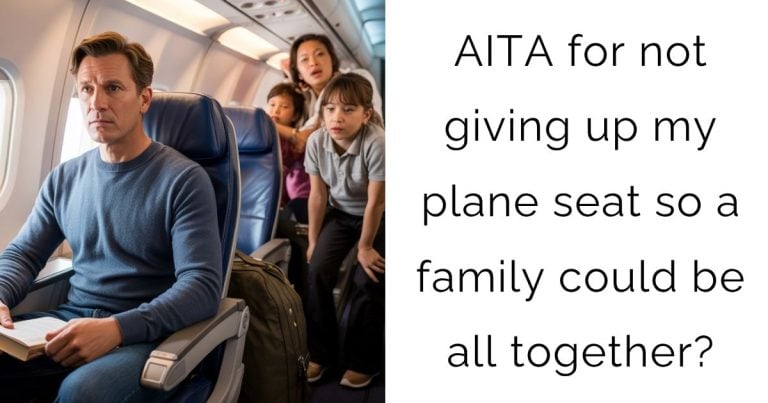 AITA for not giving up my plane seat so a family could be all together?