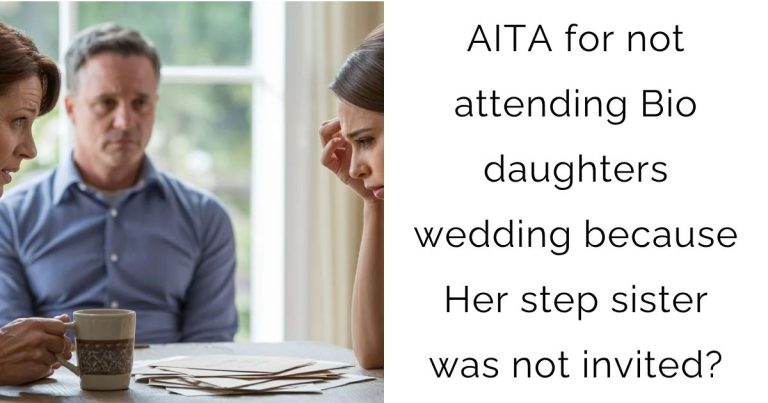 AITA for not attending Bio daughters wedding because Her step sister was not invited?