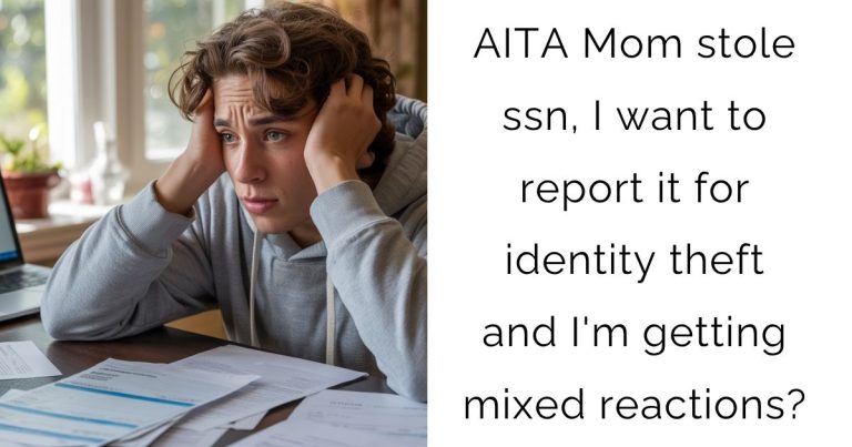 AITA Mom stole ssn, I want to report it for identity theft and I’m getting mixed reactions?