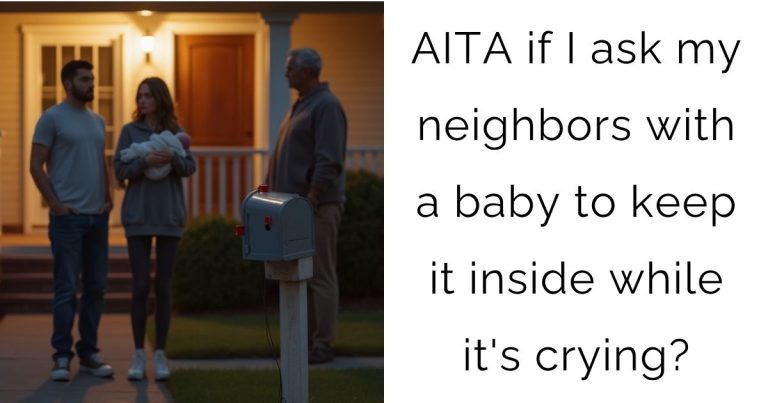 AITA if I ask my neighbors with a baby to keep it inside while it’s crying?