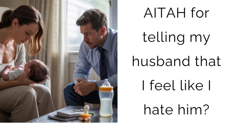 AITAH for telling my husband that I feel like I hate him?