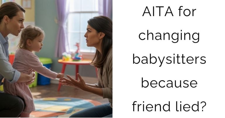 AITA for changing babysitters because friend lied?