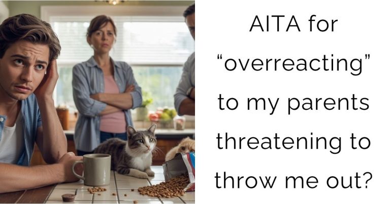AITA for “overreacting” to my parents threatening to throw me out?