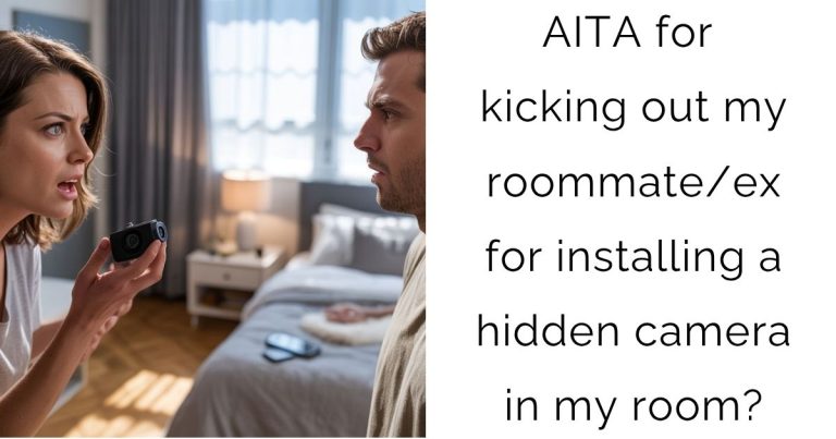 AITA for kicking out my roommate/ex for installing a hidden camera in my room?