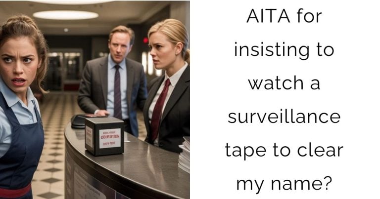 AITA for insisting to watch a surveillance tape to clear my name?