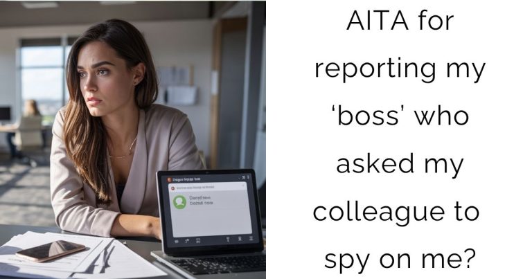AITA for reporting my ‘boss’ who asked my colleague to spy on me?