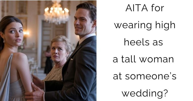 AITA for wearing high heels as a tall woman at someone’s wedding?