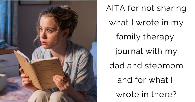 AITA for not sharing what I wrote in my family therapy journal with my dad and stepmom and for what I wrote in there?