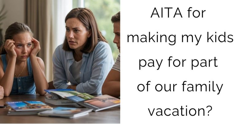 AITA for making my kids pay for part of our family vacation?