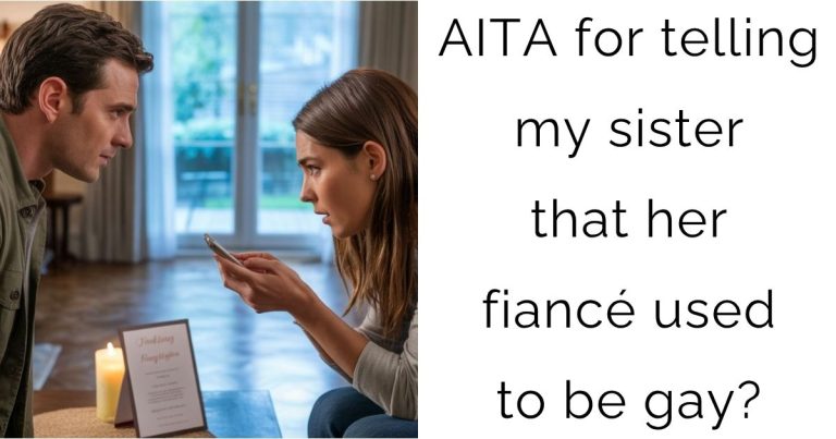 AITA for telling my sister that her fiancé used to be gay?