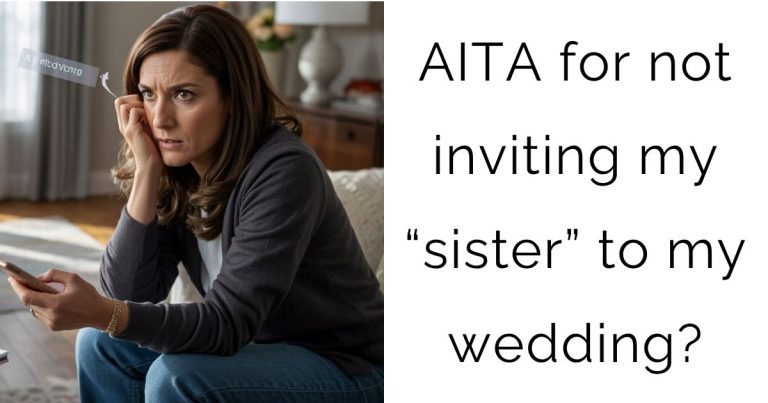 AITA for not inviting my “sister” to my wedding?
