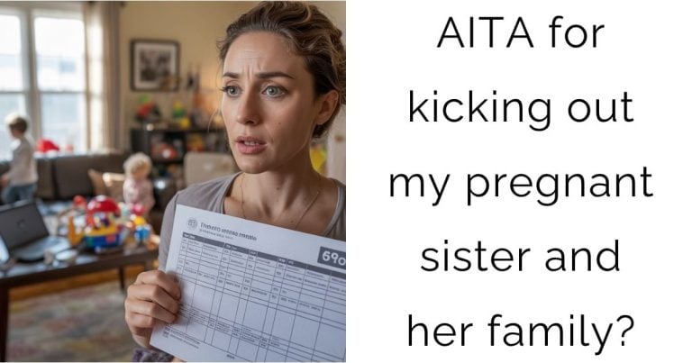 AITA for kicking out my pregnant sister and her family?