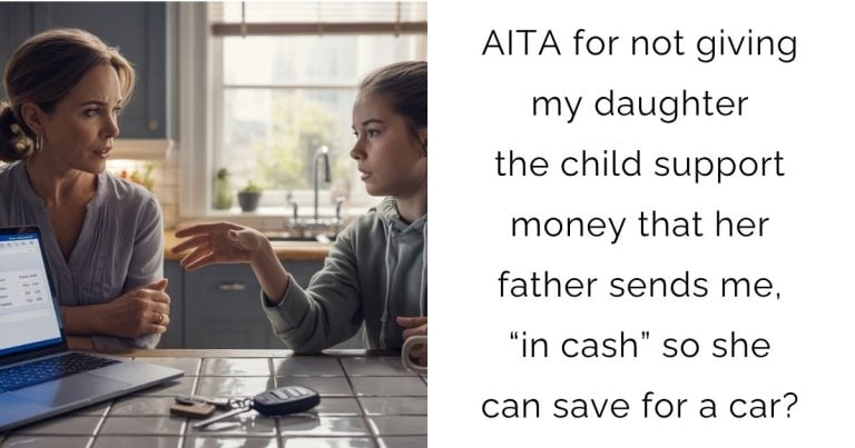 AITA for not giving my daughter the child support money that her father sends me, “in cash” so she can save for a car?
