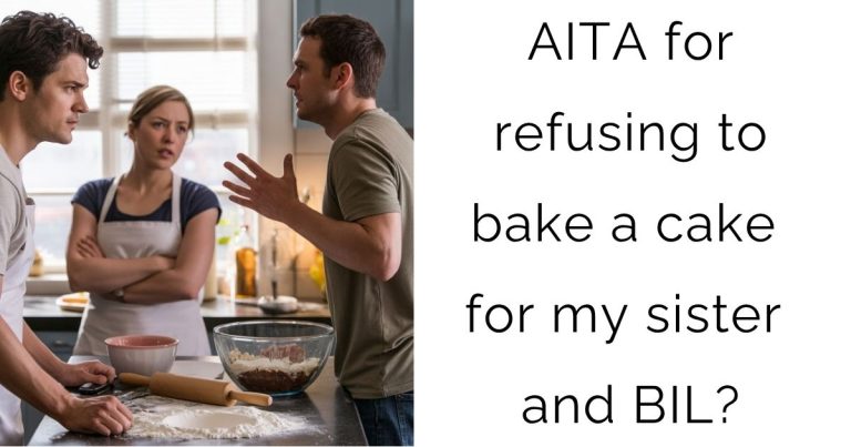 AITA for refusing to bake a cake for my sister and BIL?