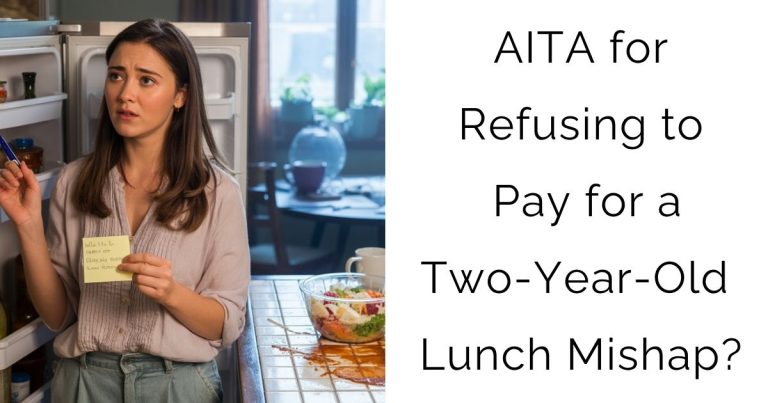 AITA for Refusing to Pay for a Two-Year-Old Lunch Mishap?