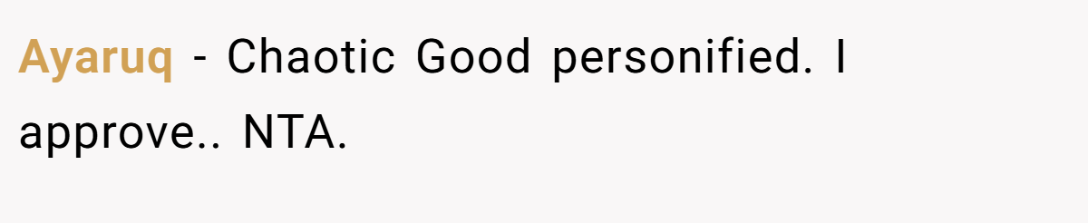 Ayaruq − Chaotic Good personified. I approve.. NTA.