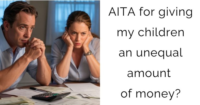 AITA for giving my children an unequal amount of money?