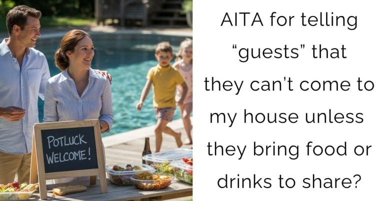 AITA for telling “guests” that they can’t come to my house unless they bring food or drinks to share?