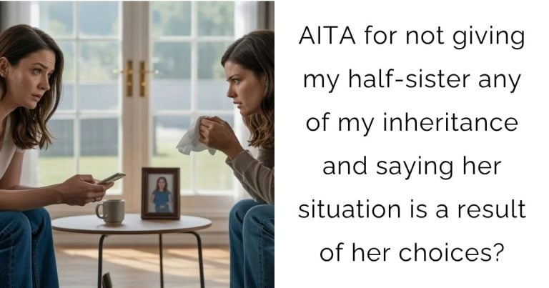 AITA for not giving my half-sister any of my inheritance and saying her situation is a result of her choices?