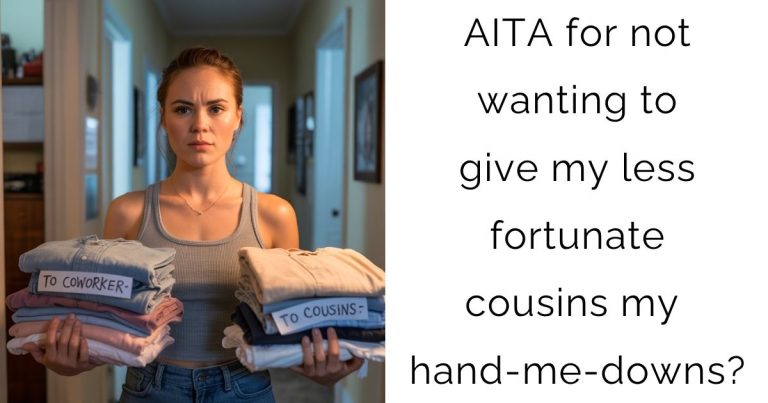 AITA for not wanting to give my less fortunate cousins my hand-me-downs?