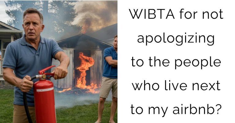WIBTA for not apologizing to the people who live next to my airbnb?