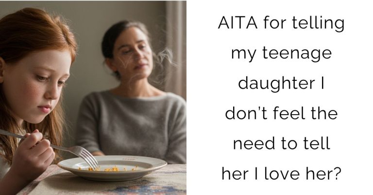 AITA for telling my teenage daughter I don’t feel the need to tell her I love her?