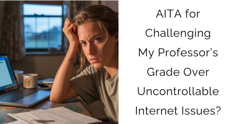 AITA for Challenging My Professor’s Grade Over Uncontrollable Internet Issues?