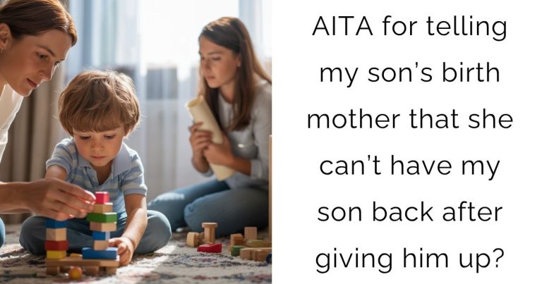 AITA for telling my son’s birth mother that she can’t have my son back after giving him up?
