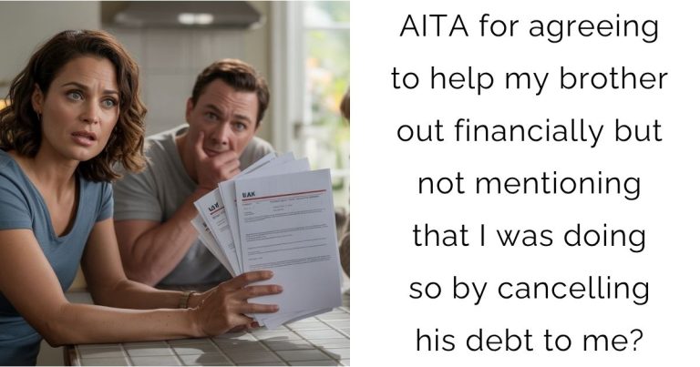 AITA for agreeing to help my brother out financially but not mentioning that I was doing so by cancelling his debt to me?