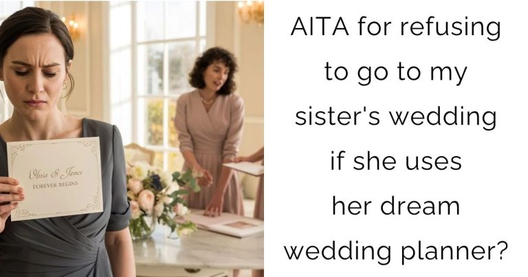 AITA for refusing to go to my sister’s wedding if she uses her dream wedding planner?