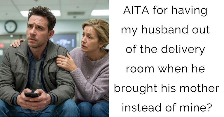 AITA for having my husband out of the delivery room when he brought his mother instead of mine?