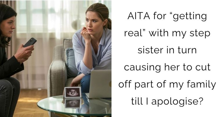 AITA for “getting real” with my step sister in turn causing her to cut off part of my family till I apologise?
