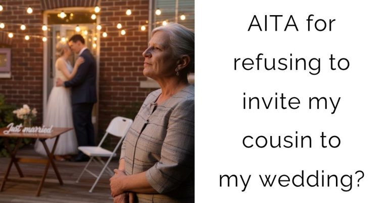 AITA for refusing to invite my cousin to my wedding?