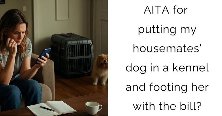 AITA for putting my housemates’ dog in a kennel and footing her with the bill?