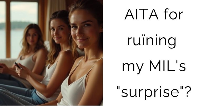 AITA for ruïning my MIL’s “surprise”?